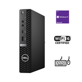 Dell OptiPlex 7080 Micro Form Factor Mini Business Desktop, Intel Core i5-10500T Processor, DisplayPort, RJ45, Wi-Fi 6, Windows 11 Pro, Black